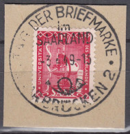 Saarland 1949 Mi. 264 Universität Saarbrücken Briefstück Gestempelt Used  (70544 - Autres & Non Classés