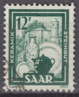 Saarland 1949 Mi. 280 II. 12 Pfennig Plattenfehler Weißer Fleck Gestempelt Used - Altri & Non Classificati