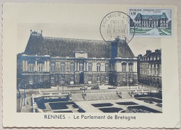 FDC CARTE 1ER JOUR RENNES LE PARLEMENT DE BRETAGNE - Sin Clasificación