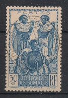 COTE DES SOMALIS - 1938 - N°YT. 156 - Guerriers 30c Bleu - Oblitéré / Used - Gebraucht