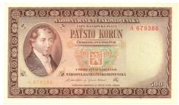 Czechoslavakia 500 Korun Specimen ND 1946 UNC  P-73s - Tchécoslovaquie