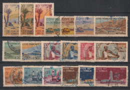 COTE DES SOMALIS - 1947 - N°YT. 264 à 282 - Série Complète - Oblitéré / Used - Gebraucht