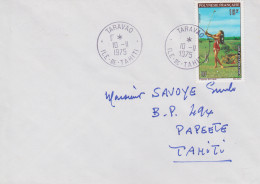 Enveloppe  POLYNESIE   Golf  D' Atimaono    Oblitération  TARAVAO   1975 - Covers & Documents