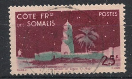 COTE DES SOMALIS - 1947 - N°YT. 282 - Mosquée 25f - Oblitéré / Used - Usados
