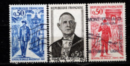 - FRANCE - 1971 - YT N° 1696 / 1698 - Oblitérés - Général De Gaulle - Usados