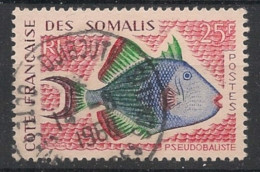 COTE DES SOMALIS - 1959-60 - N°YT. 300 - Poisson 25f - Oblitéré / Used - Usati