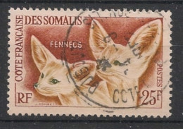 COTE DES SOMALIS - 1962 - N°YT. 308 - Fennecs - Oblitéré / Used - Gebraucht