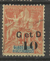 GUADELOUPE N° 46d Variétée Surcharge Déplacée OBL / Used - Gebraucht