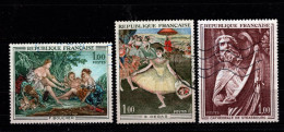 - FRANCE - 1970 - YT N° 1652 / 1654 - Oblitérés - Oeuvres D'art - Used Stamps