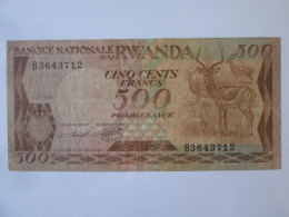 Rare! Rwanda 500 Francs/Amafranga 1981 See Pictures - Rwanda