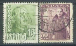 SPAIN,  1948, GENERAL FRANCO STAMPS COMPLETE SET OF 2, # 752/53,USED. - Gebraucht