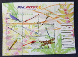 Philippines Dragonflies Damselfly 2015 Insect Dragonfly Plant (sheetlet) MNH - Filippine
