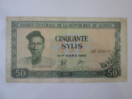 Guinea 50 Sylis 1971 Banknote,see Pictures - Guinee