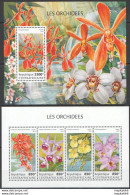 Hm0947 2018 Central Africa Orchids Flora Flowers #7927-0+Bl1785 Mnh - Orchidées