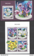 Hm1542 2018 Sierra Leone Orchids Flora Flowers #10046-9+Bl1518 Mnh - Orquideas