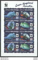 Nw0550 2016 Maldives Wwf Green Humphead Parrotfish #6200-6203 Kb(2Set) Mnh - Ongebruikt