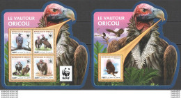 Nw0586 2016 Djibouti Wwf Vultures Birds Of Prey #1319-1322+Bl421 Mnh - Ungebraucht