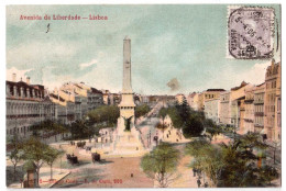 Avenida Da Liberdade - Lisboa - Timbre Surchargé 20 Reis - édit. Costa 1112 + Verso - Lisboa