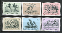 AS-15 Luxembourg N° 455 à 460 ** Sports à 10% De La Cote. A Saisir !!! - Unused Stamps