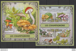 St1832 2016 Niger Flora Nature Mushrooms Les Champignons Kb+Bl Mnh - Pilze