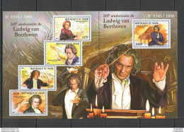 St1973 2015 Niger Music Composer 245Th Anniversary Ludwig Van Beethoven Sh Mnh - Music