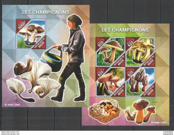 St2105 2015 Niger Flora Nature Mushrooms Les Champignons Kb+Bl Mnh - Pilze