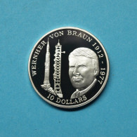 Niue 1992 10 Dollars Wernher Von Braun, 925er Silber PP (Mük16/4 - Zonder Classificatie