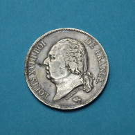 Frankreich 1822 B 5 Franc Louis XVIII. (Mük16/1 - Andere & Zonder Classificatie