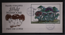 Malediven Block 131 Gestempelt Als FDC #GC002 - Maldivas (1965-...)