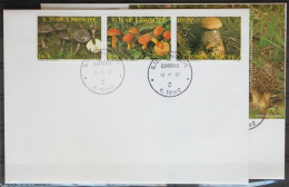 Sao Tome E Principe 1013-1015 Und Block 173 Gestempelt Als FDC/ Pilze #GC059 - Sao Tome And Principe