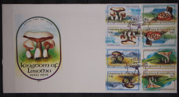 Lesotho Kehrdrucke 411-414 Postfrisch Als FDC / Pilze #GC227 - Lesotho (1966-...)