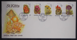 St. Kitts 213-217 Gestempelt Als FDC / Pilze #GC114 - St.Kitts And Nevis ( 1983-...)