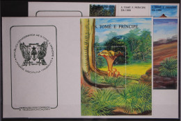 Sao Tome E Principe 1626-1631, Block 342-343 Gestempelt Als FDC / Pilze #GC169 - Sao Tome And Principe