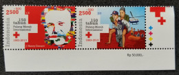 Indonesia 150th Anniversary Red Cross 2013 Henry First Aid Helicopter (stamp Color) MNH - Indonesia