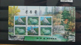 Korea 1995 Vögel: Albinotische Tiere MiNr3729-3730 KLB O/used/gestempelt - Korea (Nord-)