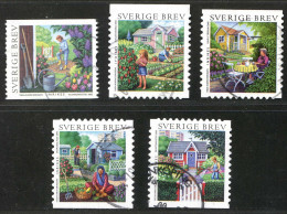 Réf 77 < SUEDE Année 2005 < Yvert N° 2459 à 2463 Ø Used < SWEDEN - Jardins < Jardin Et Jardinier - Used Stamps