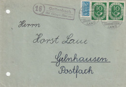 6466 GRÜNDAU - GETTENBACH, Postgeschichte, "Landpoststempel "Gettenbach über Büdingen", 1951 - Gelnhausen