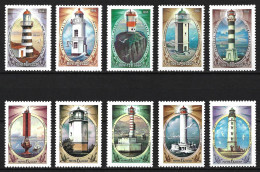 USSR 1982 1984 MNH TWO FULL SET Soviet Union SEA LIGHTHOUSES ARCHITECTURE SEA TRANSPORT - Fari