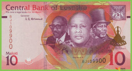 Voyo LESOTHO 10 Maloti 2021 P26 B227a BJ UNC - Lesoto