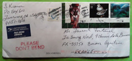 OAKLAND California USA Airmail  Cover,  Florida Panther + Piping Plover Bird, + Manatee SE TENANT, 2011 - Félins