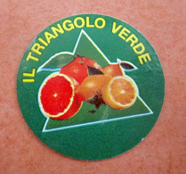 Il Triangolo Verde Italia  Mini Etichetta Fruit Frutta Verdura Adesiva Usata Italy - Fruits Et Légumes