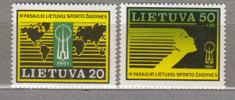 LITHUANIA 1991 Sport Map MNH(*) Mi 482-483 # Lt792 - Litauen