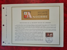 FDC CEF 1967 ANDORRE LA VIELLE SECURITE SOCIALE EN ANDIRRE - Brieven En Documenten