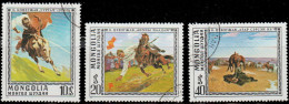 Mongolie 1976. ~ YT 857/60 - Tableaux - Chevaux - Mongolie