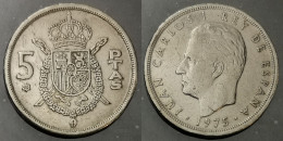 Monnaie Espagne - 1975 (1980) - 5 Pesetas Juan Carlos I étoile - 5 Pesetas