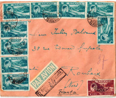 Lettre Recommandée Pa Avion, Pour La France, 1947. - Cartas & Documentos