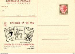 C.P. Lire 130 Siracusana Soprastampati I.P.Z.S. Pinocchio - Interi Postali