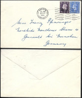 England Harrow Cover Mailed To Germany 1956. MEF Ovpr Stamp Middle East Forces - Covers & Documents