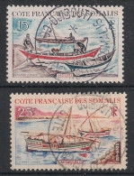 COTE DES SOMALIS - 1964 - N°YT. 320 Et 321 - Voiliers - Oblitéré / Used - Gebruikt