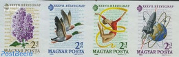 Hungary 1964 Stamp Day 4v [:::] Imperforated, Mint NH, Nature - Sport - Transport - Birds - Ducks - Flowers & Plants -.. - Ungebraucht